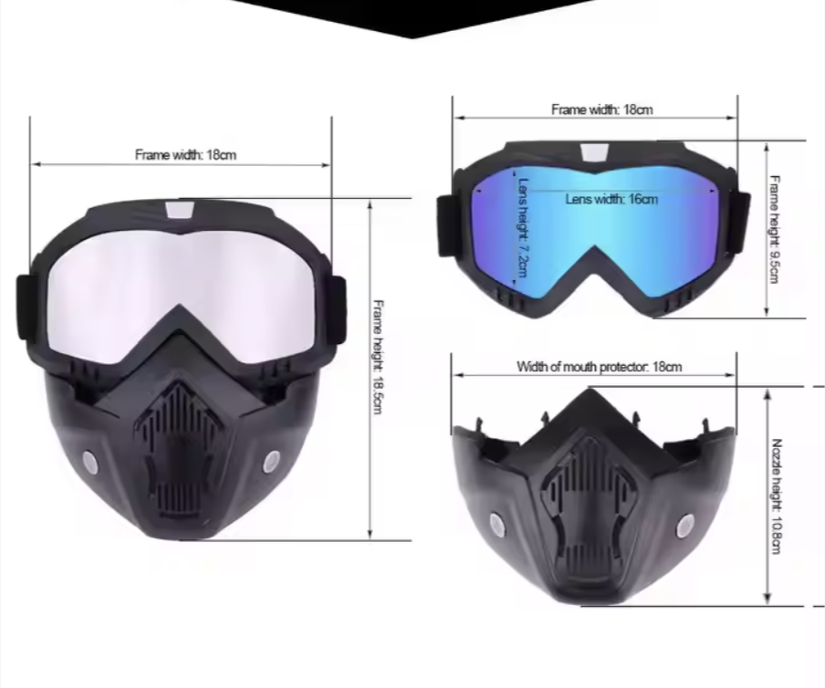 GAFAS PARA MOTO CON MASCARA PAINT BALL